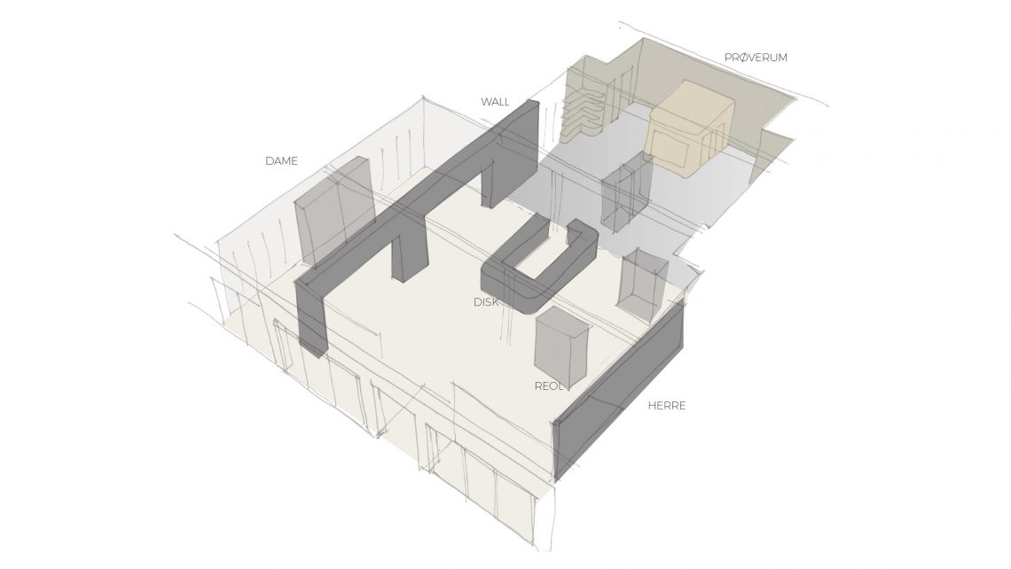 Geist og gnist 3d skitse retail indretning
